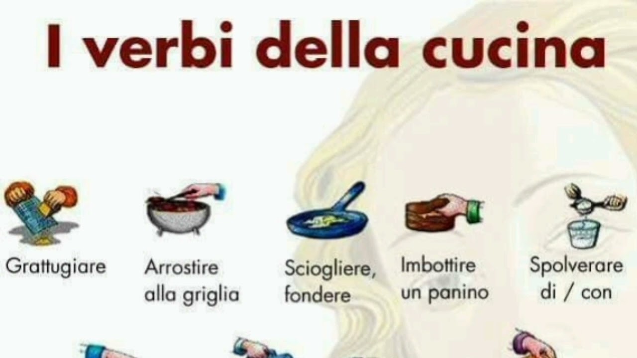 verbi in cucina الأفعال فى المطبخ😋