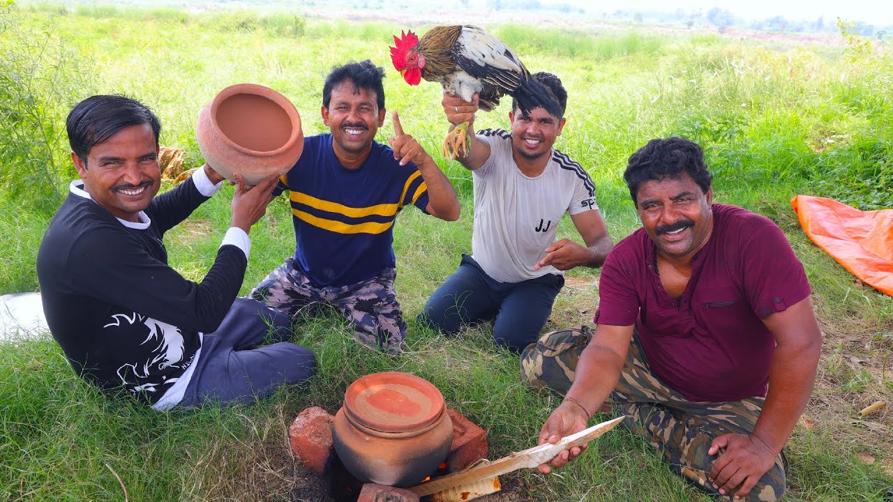 Country Chickan Handi recipe | Deshi Morog curry in Clay pot | Village Cooking Vlog