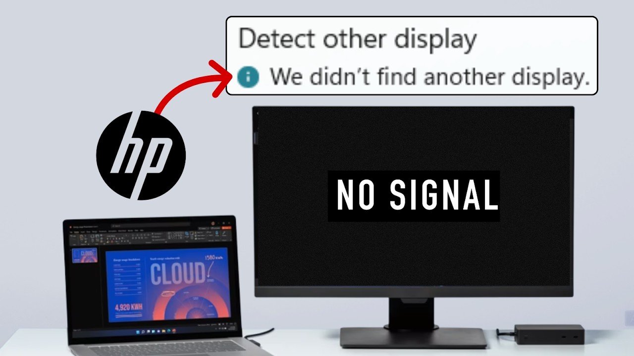 Исправление проблемы с обнаружением внешнего монитора на ноутбуке HP