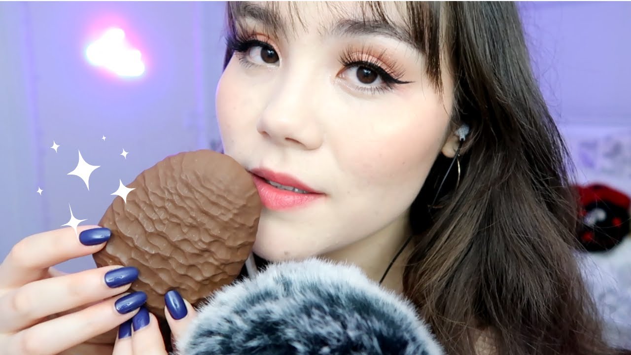 ASMR Chocolate Covered Marshmallow Egg!! SUPER SATISFYING EATING SOUNDS