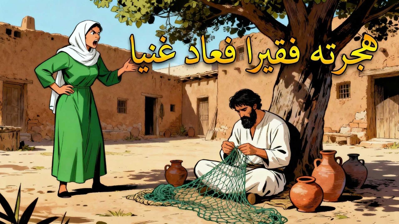 قصة صيّادٍ فقير تركته زوجته… فلما توسّل إلى الله أغناه فعادت باكية