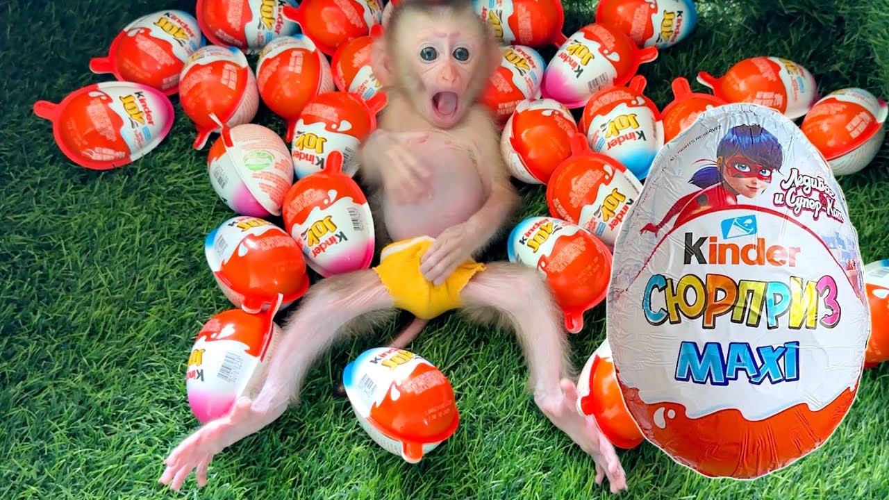 Satisfying Relaxing Milk Baby ASMR Opening Kinder Joy Chocolate, Lollipops Candie surprise eggs