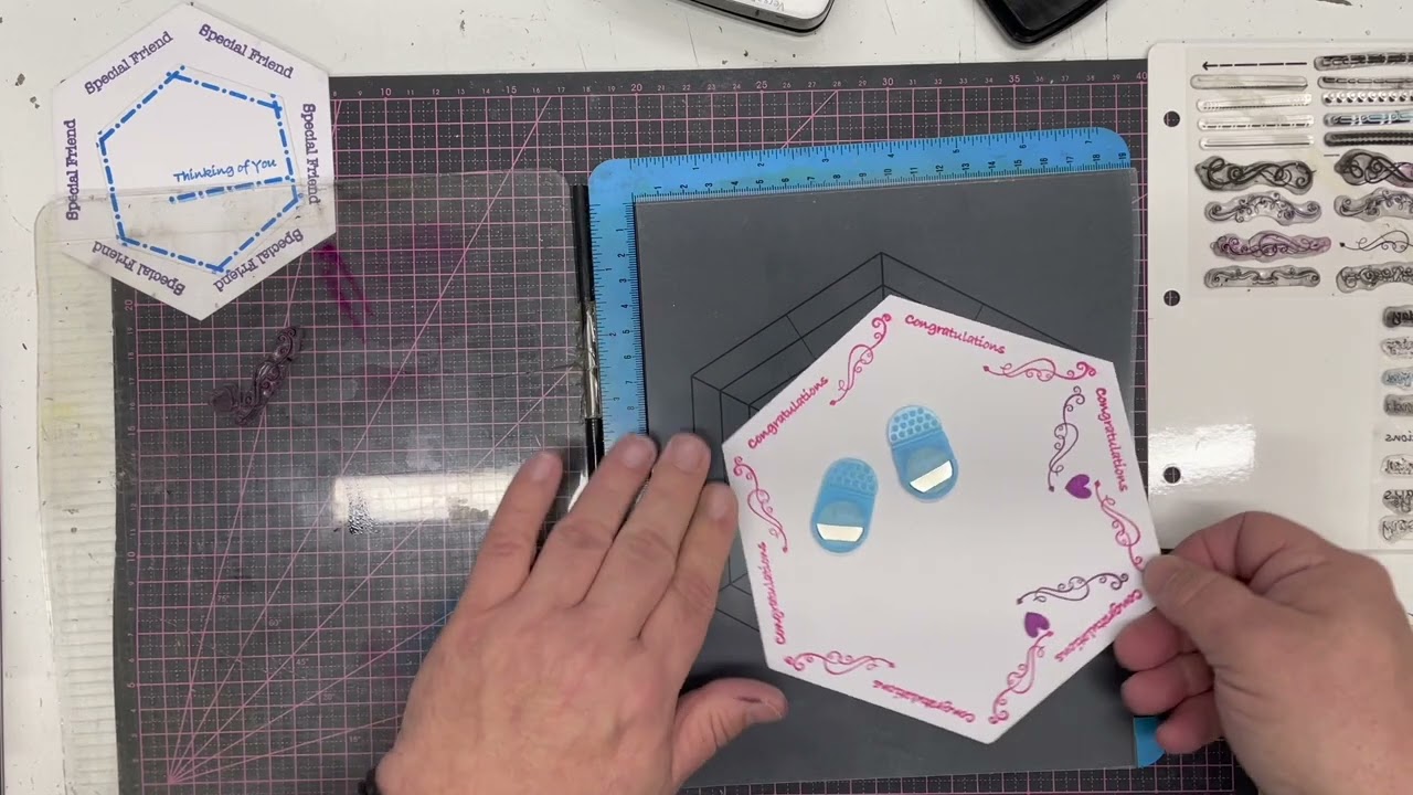 Hexagon - Crafts Too Stamping Templates - CT2035-4649