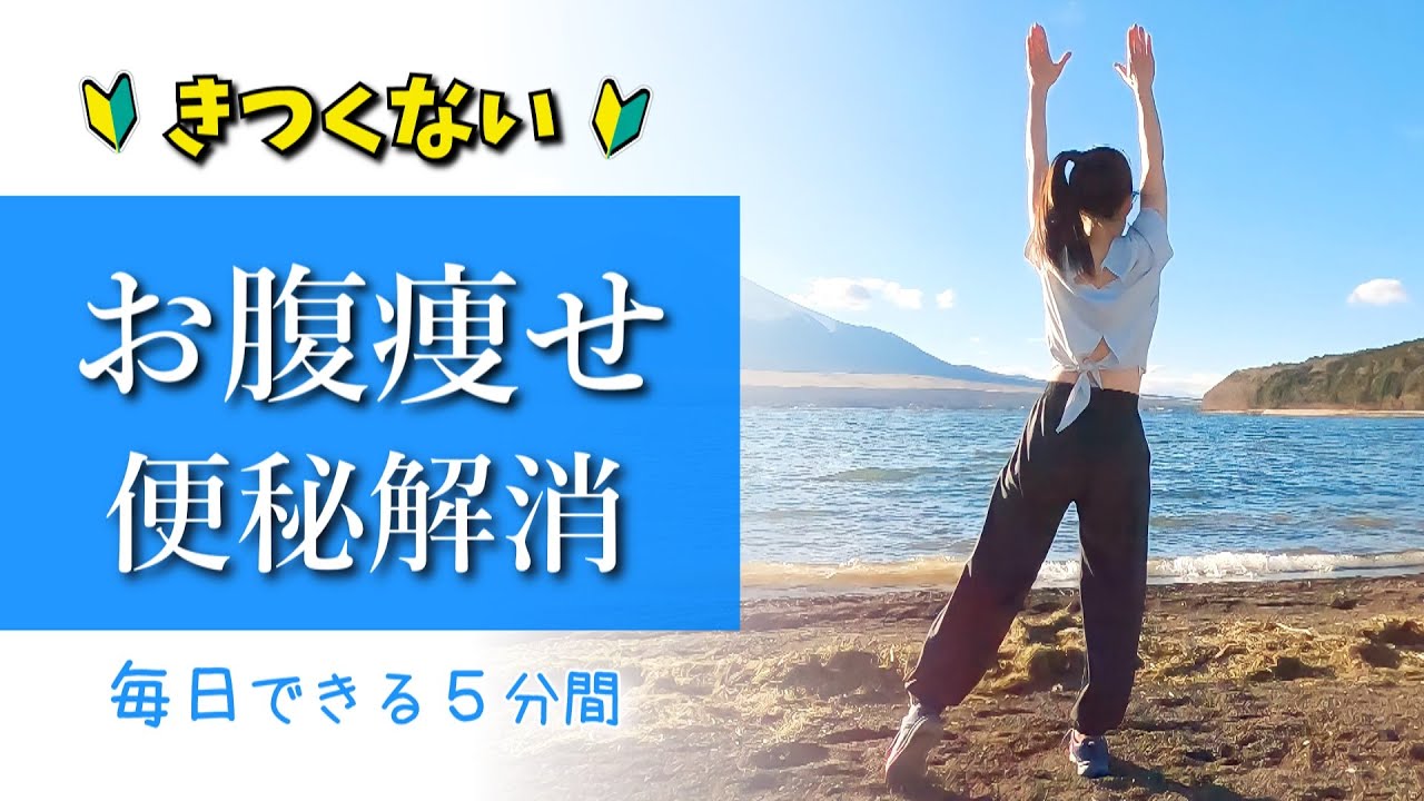 【きつくない】毎日５分／ぽっこりお腹も便秘も解消！お腹痩せしたい人の簡単な体操 #290