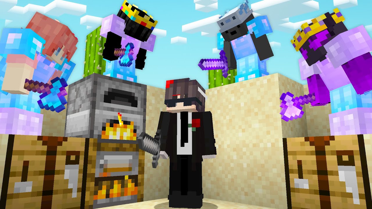 Minecraft Speedrunner VS 4 Hunters REMATCH