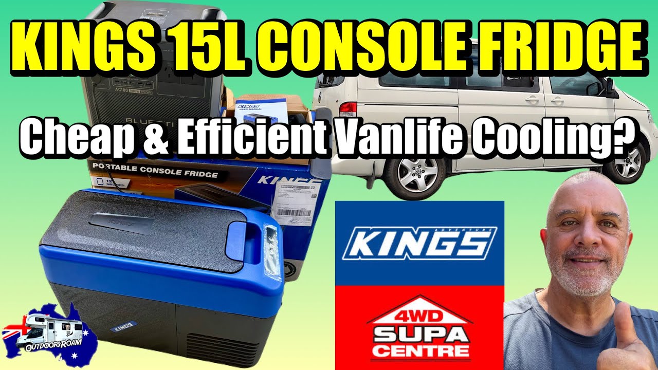 ❄️ KINGS 13.5L CONSOLE FRIDGE REVIEW ⚡ Budget 12V Cooler Tested with Bluetti - Unboxing & Test