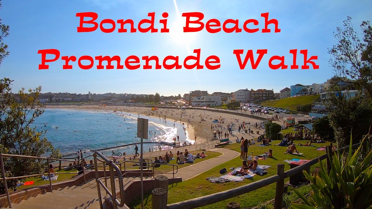 Bondi Beach Promenade Walk - Sydney Beaches Australia (HD)