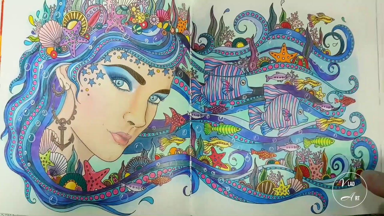 Completed Coloring Book DayDreams by Hanna Karlson