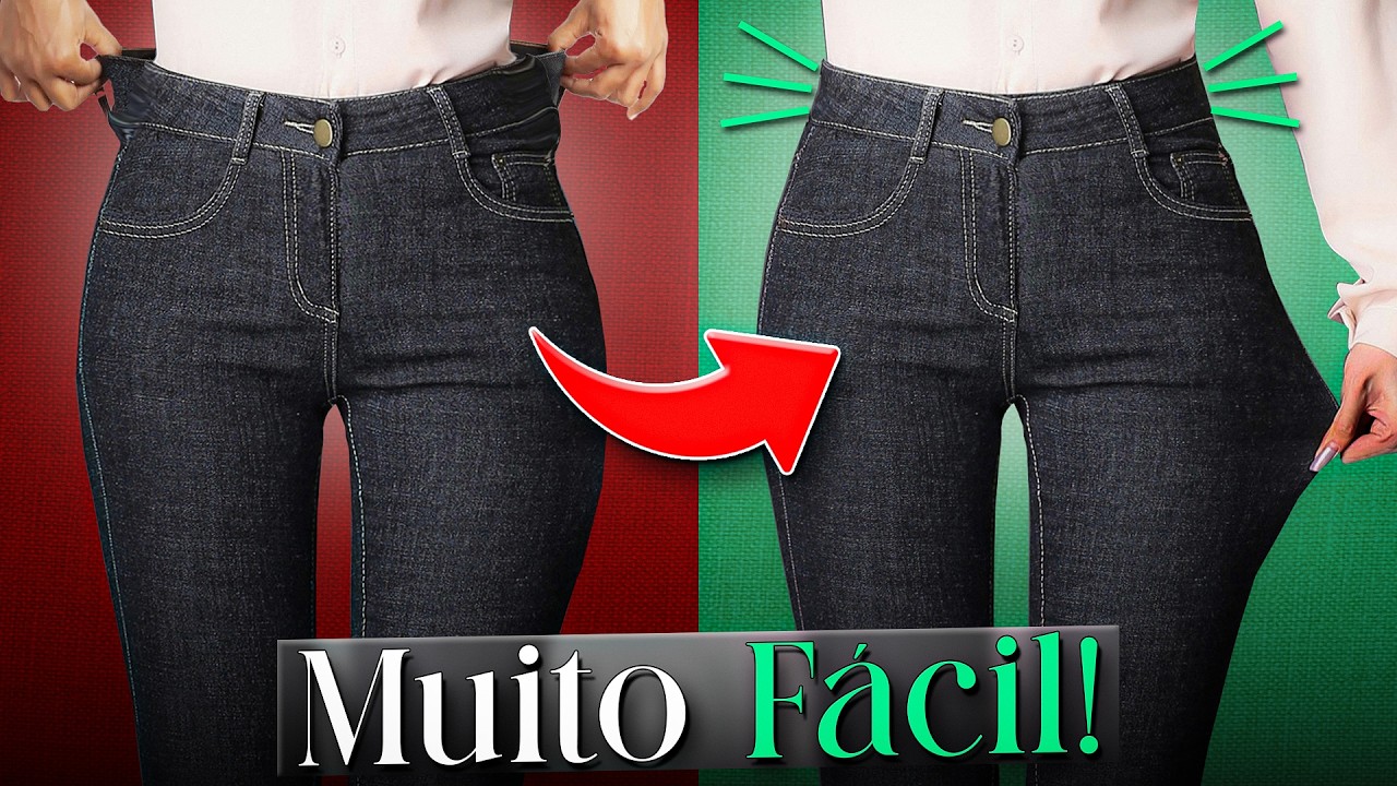Como Ajustar o Cós da Calça Jeans sem Alterar as Laterais — Resultado Profissional, Sem Pences!