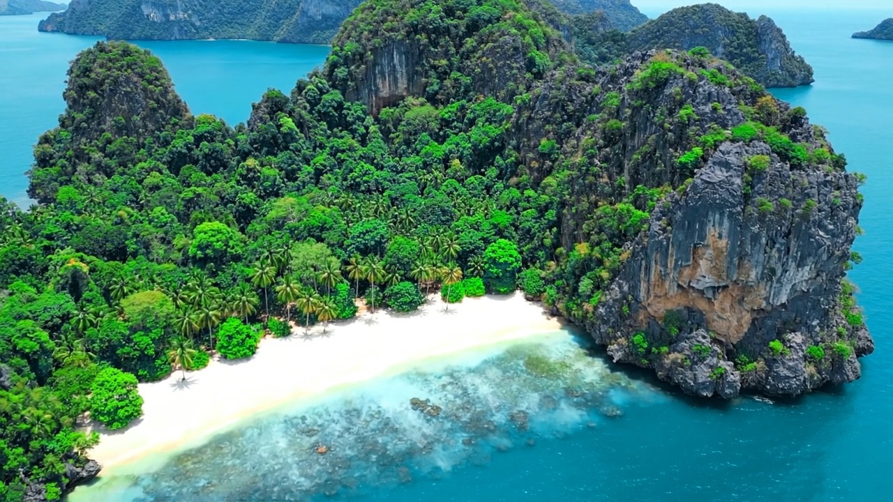 Aerial view of the tropical island of Krabi Thailand🌿 Free for YouTube 4k UHD