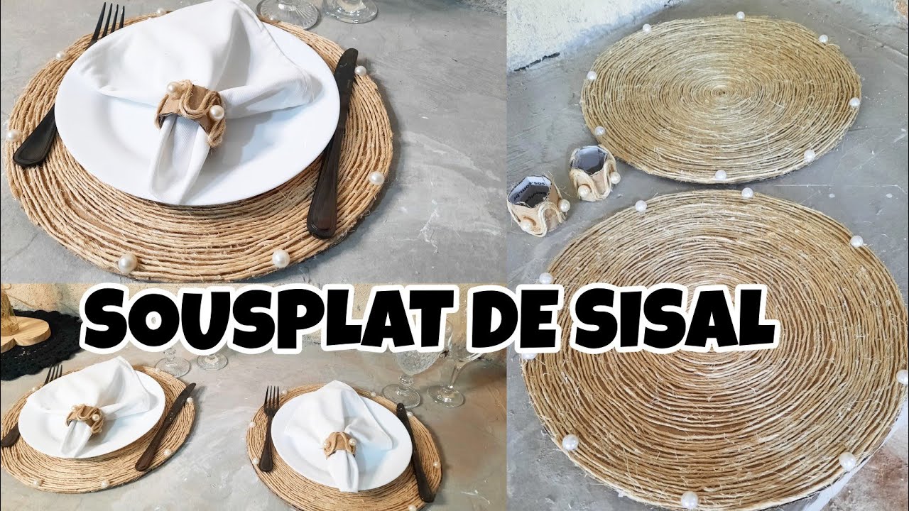 SOUSPLAT DE CORDA DE SISAL gastando pouco DIY | Lais Berto