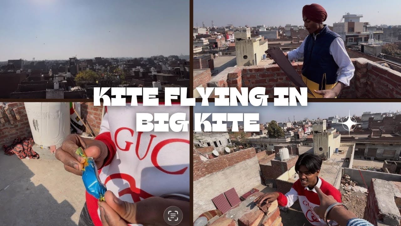 Kite flying in big kite @Harmanvlogger-12
