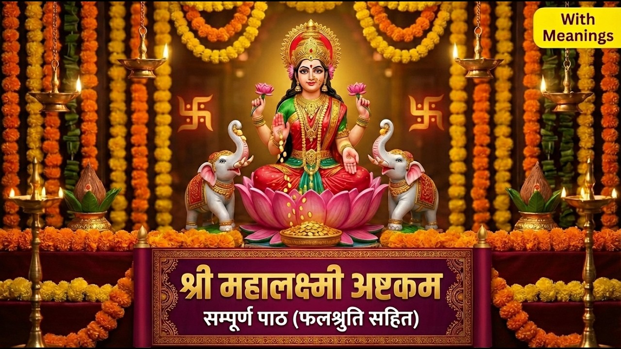 Powerful Mahalakshmi Ashtakam | Full Version with Phalashruti | Meditative & Soothing