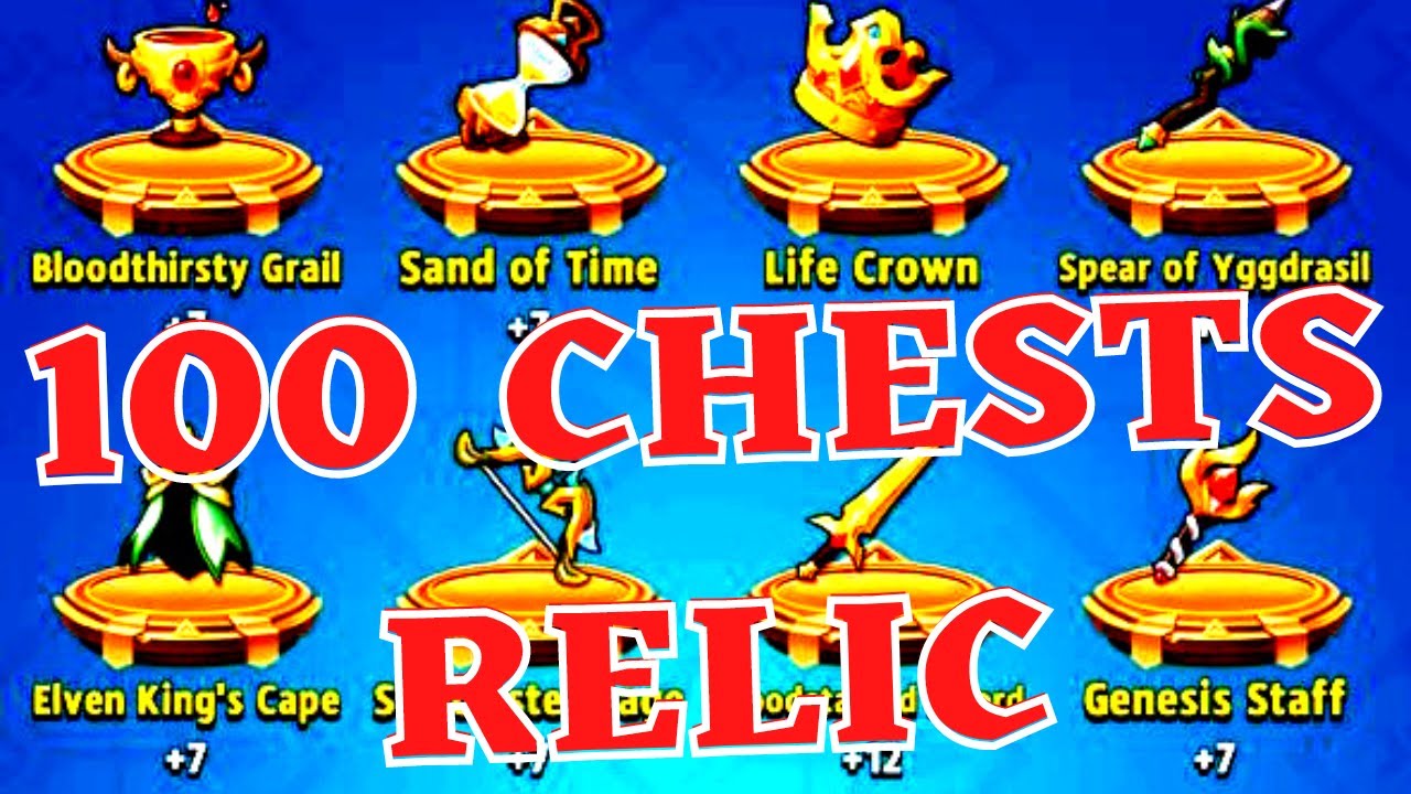 ARCHERO: 100 CHESTS RELIC! BEST RELIC ACCOUNT!