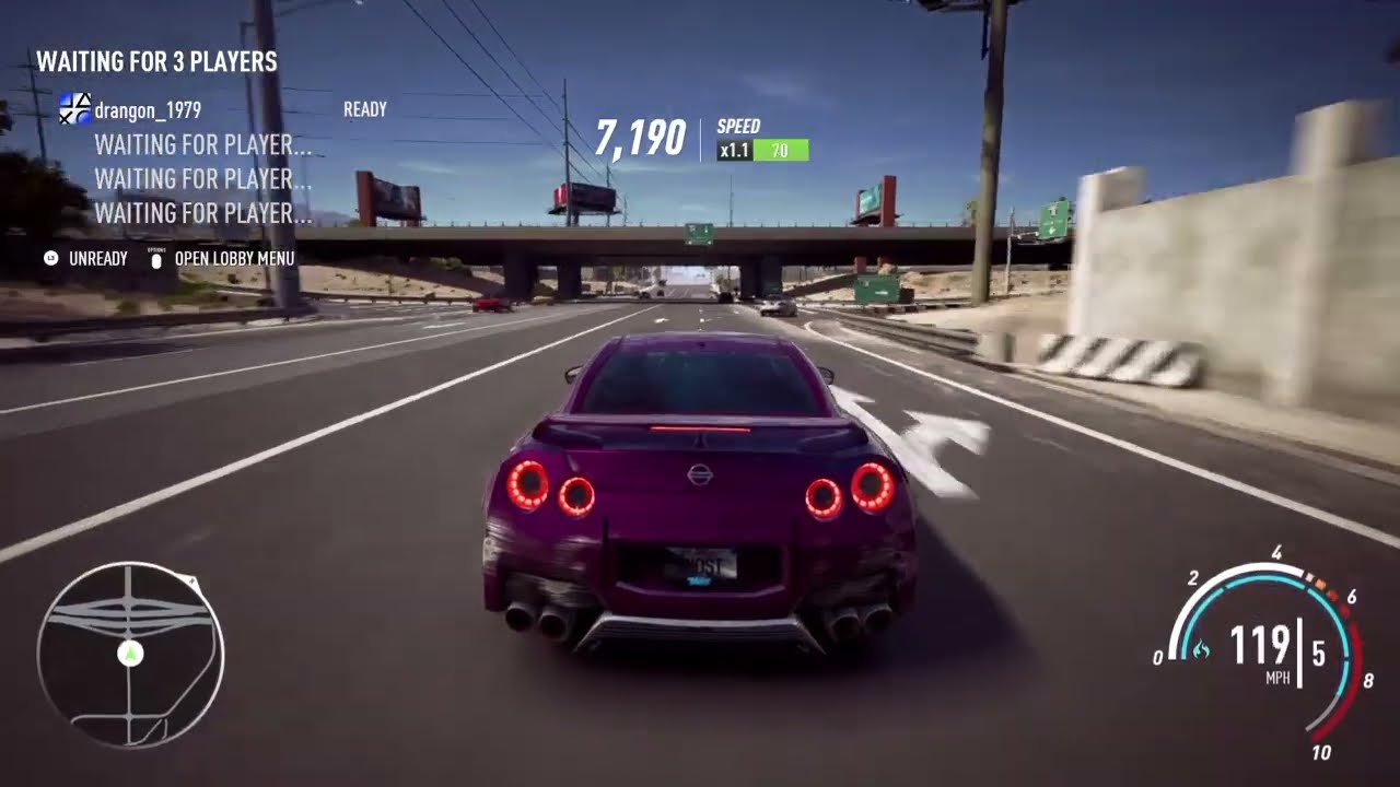 Need for Speed  Payback Mutiplayer Speedlist
