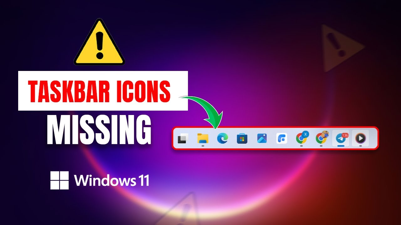 How to Fix Missing Taskbar Icons in Windows 11 | Can't Find Taskbar Icons in Windows 11 Menu
