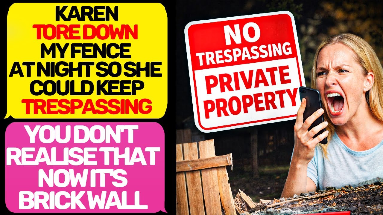 Trespassing Karen Tore Down My Fence at Night — She Didn’t Expect THIS EntitledPeople