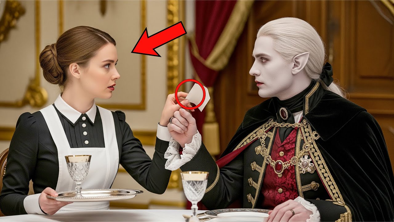 Waitress Slips the Vampire King a Note “Don’t Drink It. Smile and Leave Now” — He Grabs Her Wrist