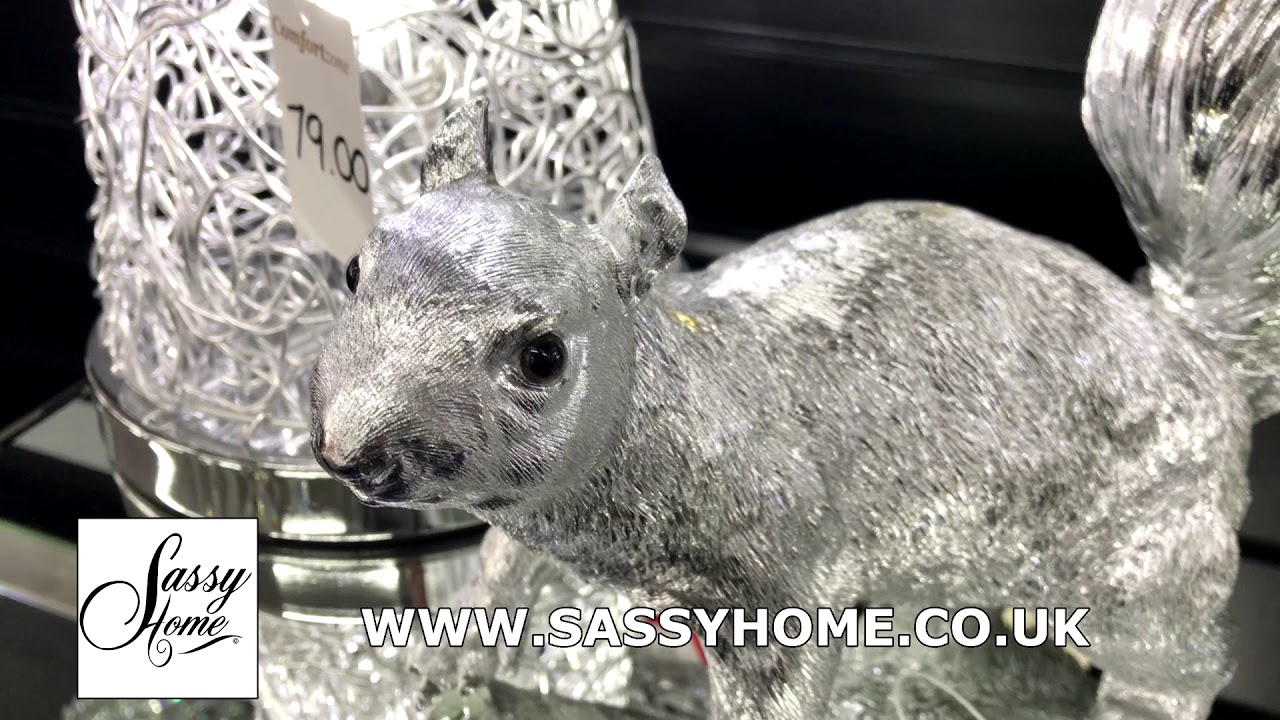 Silver Squirrel Ornament