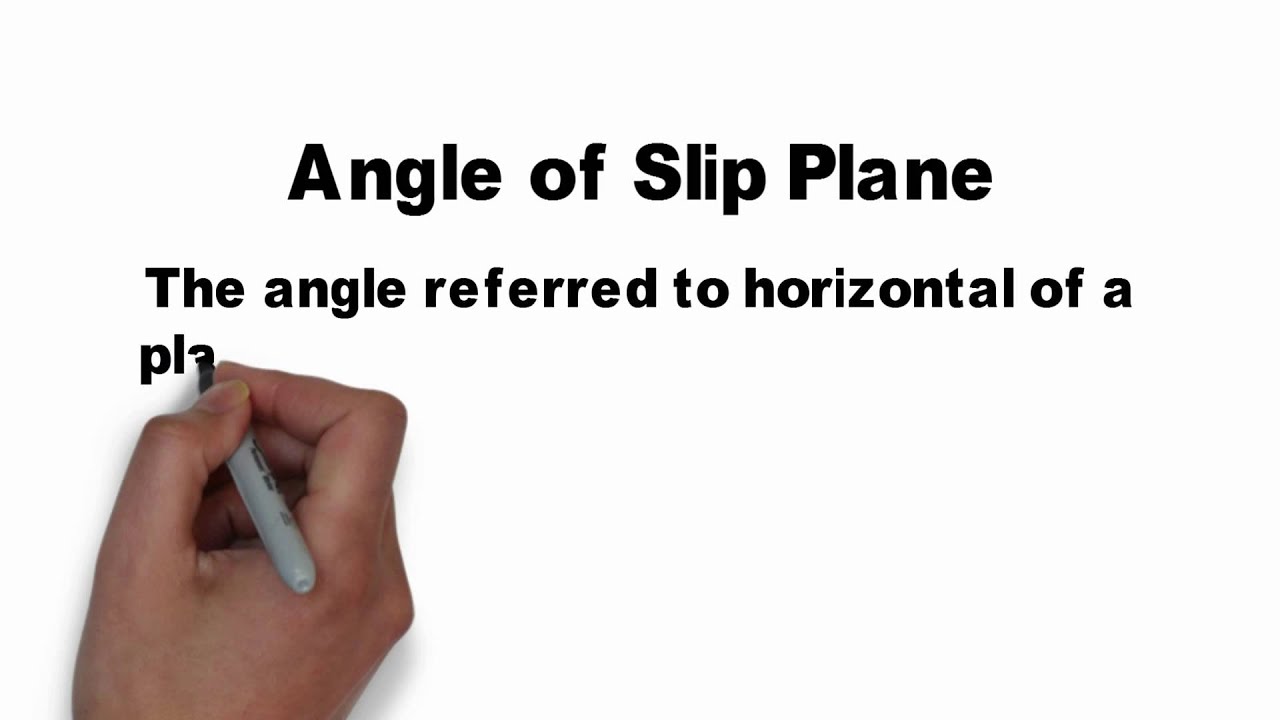 angle of slip plane