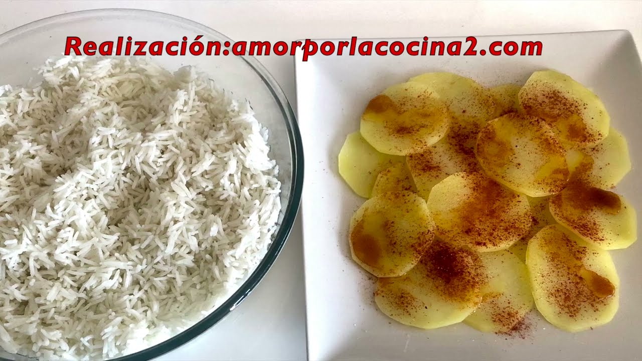 Arroz Blanco y Patatas en Robot