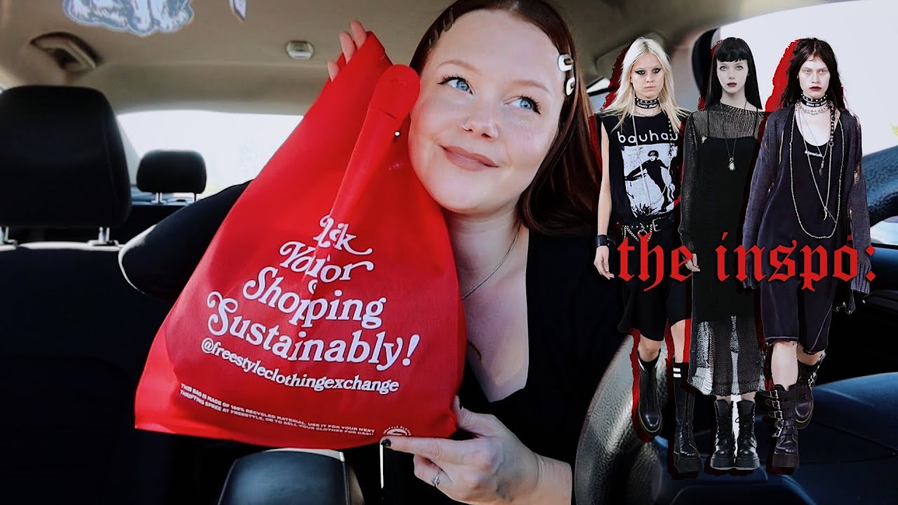 thrifting my dream wardrobe 🖤 MY BEST HAUL YET.