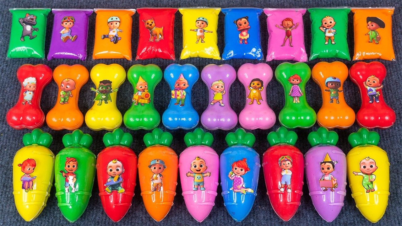 Cocomelon Rainbow Bags ASMR! with JJ, TomTom, YoYo, Cody & Friends More Slime Fun 💫💖