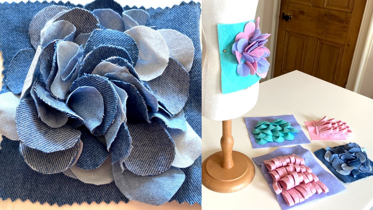 HOW TO MAKE 3D FLOWER APPLIQUES | Fabric Manipulation Textile Technique | Didsbury Art Studio