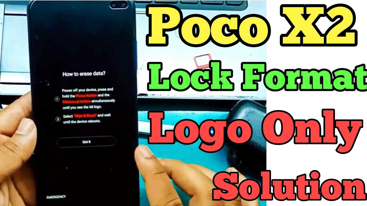 poco X2 lock Format Without Pc || Poco X2 Logo Stuck Solution || Poco X2 Wipe Data Hard Reset