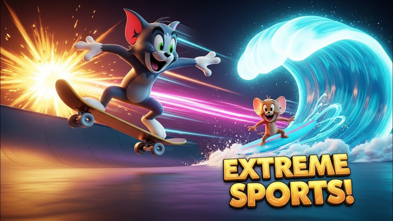 Extreme Sports With Tom & Jerry and Friends | Crazy 3D Cartoon Action Compilation