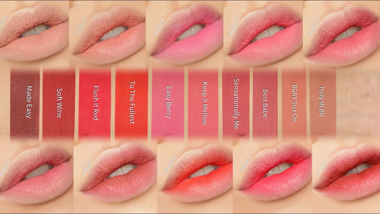 LIPSWATCHES Maybelline Senstational Matte Liquid LipTint | LUNA