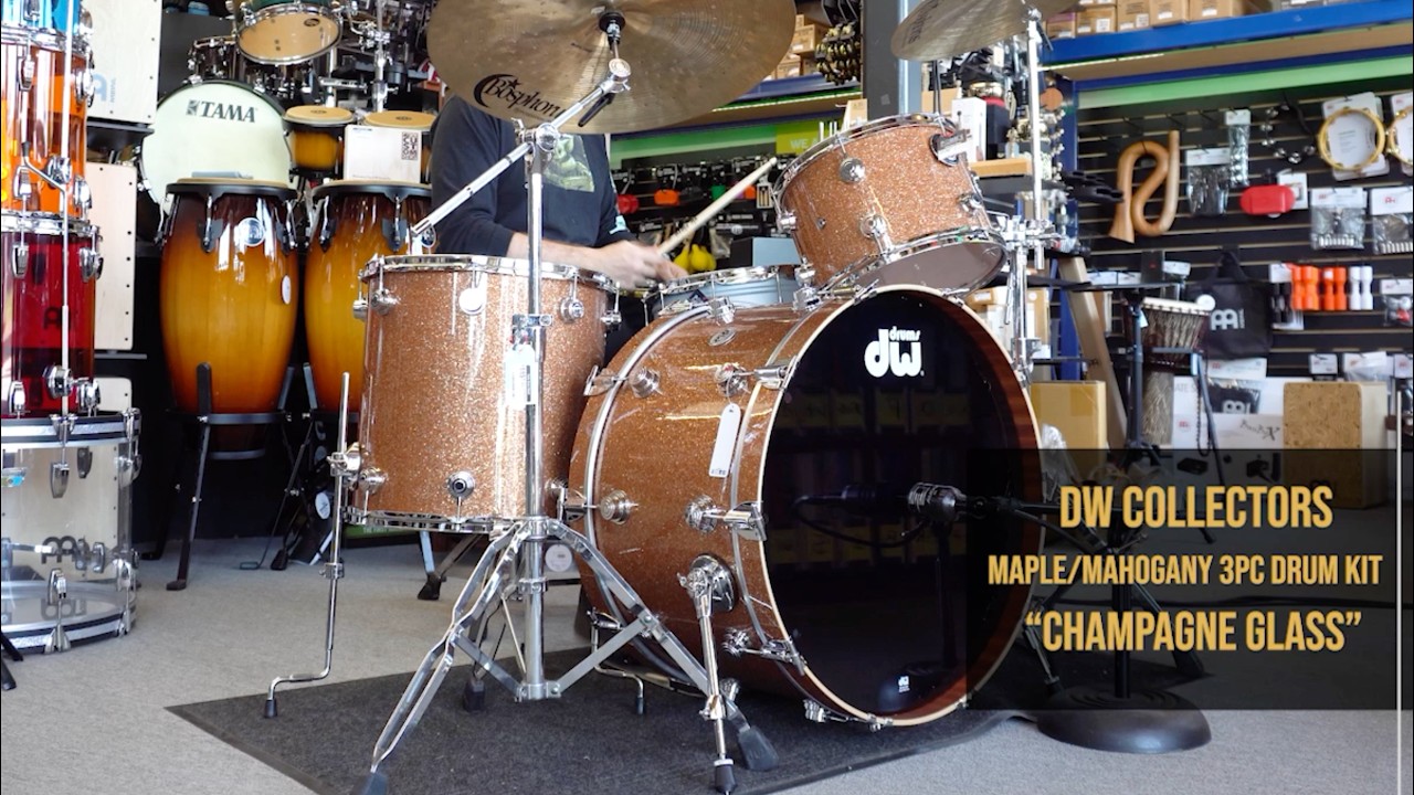 DW Collector's Maple Mahogany 3pc Drum Kit - 