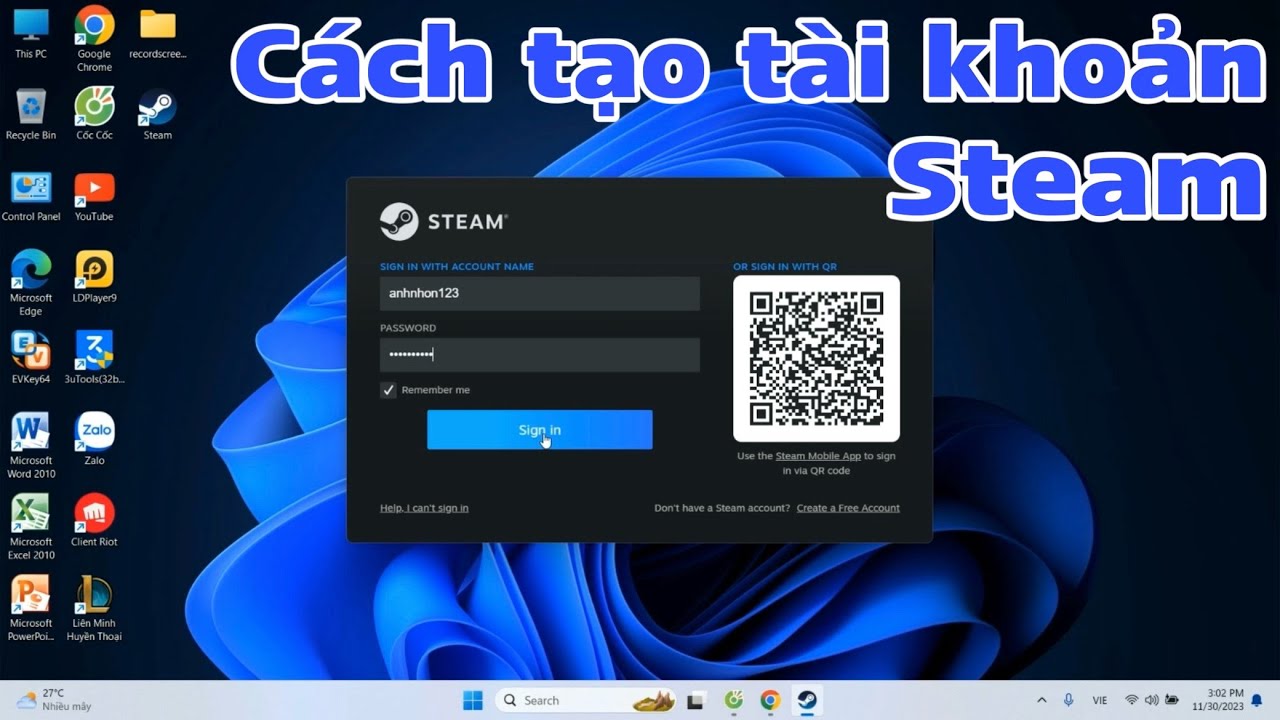 Cách tạo tài khoản Steam - Cách tải Steam - Cách tạo acc Steam