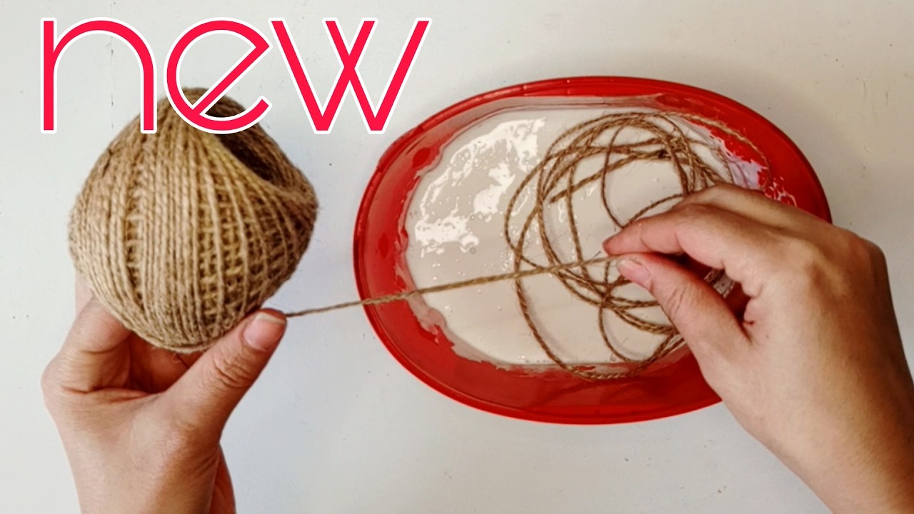 I mixed jute rope with glue, look what I made! How to do it ♻️🥰