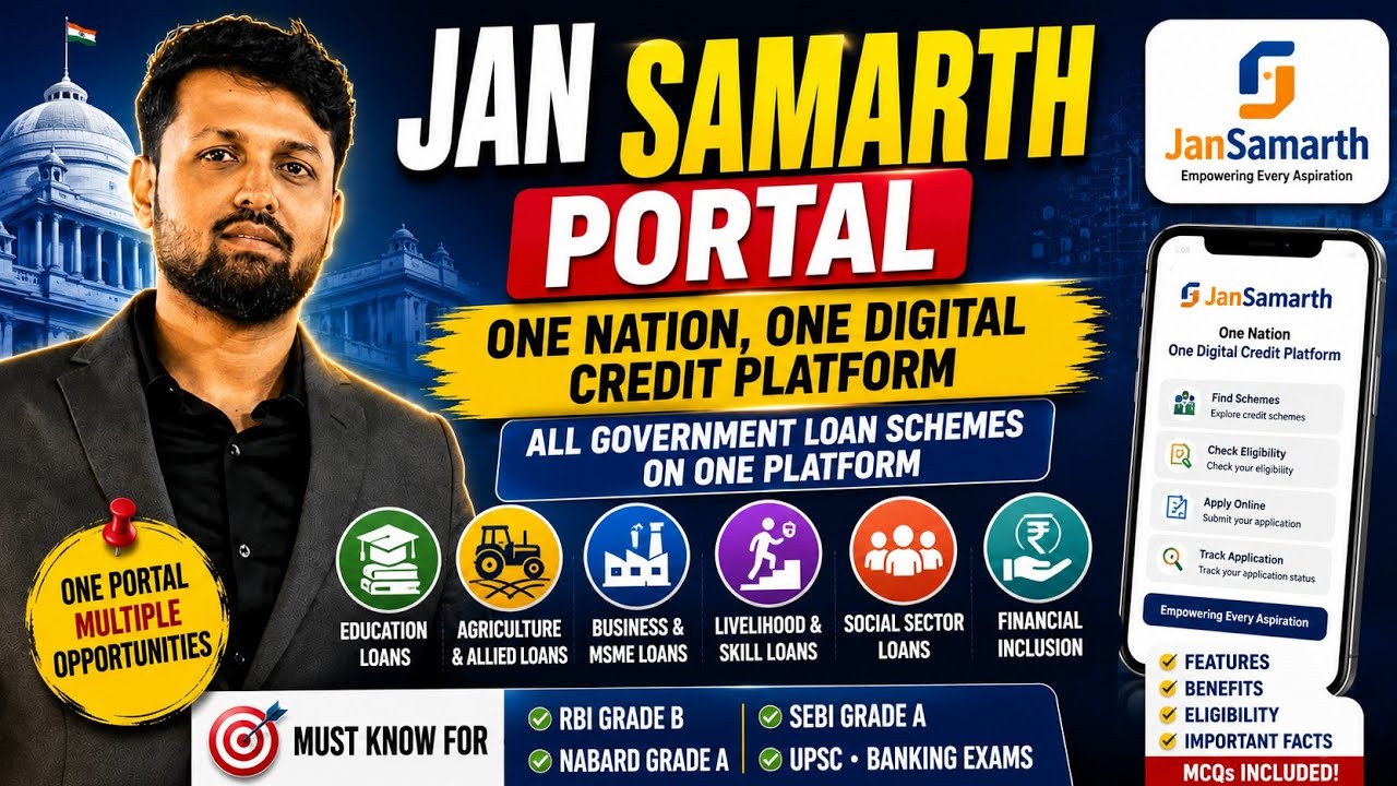 Jan Samarth Portal Explained | One Nation One Digital Credit Platform | Current Affairs 2026