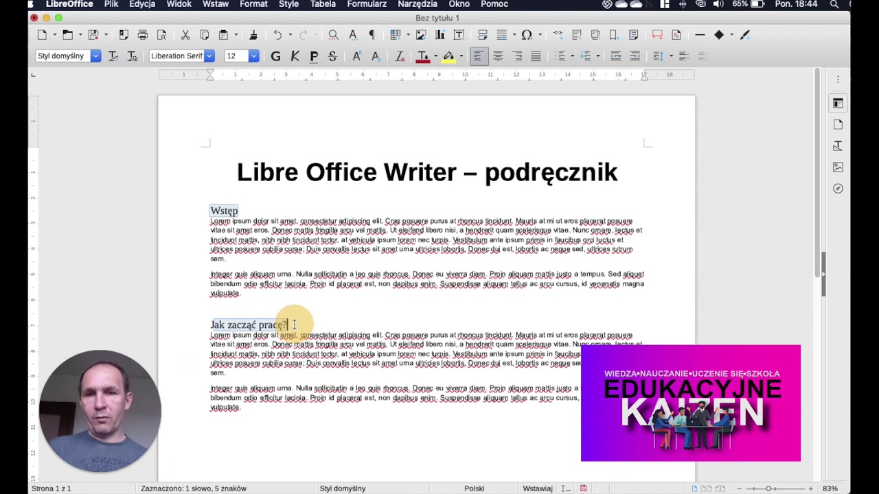 Spis treści w LibreOffice Writer