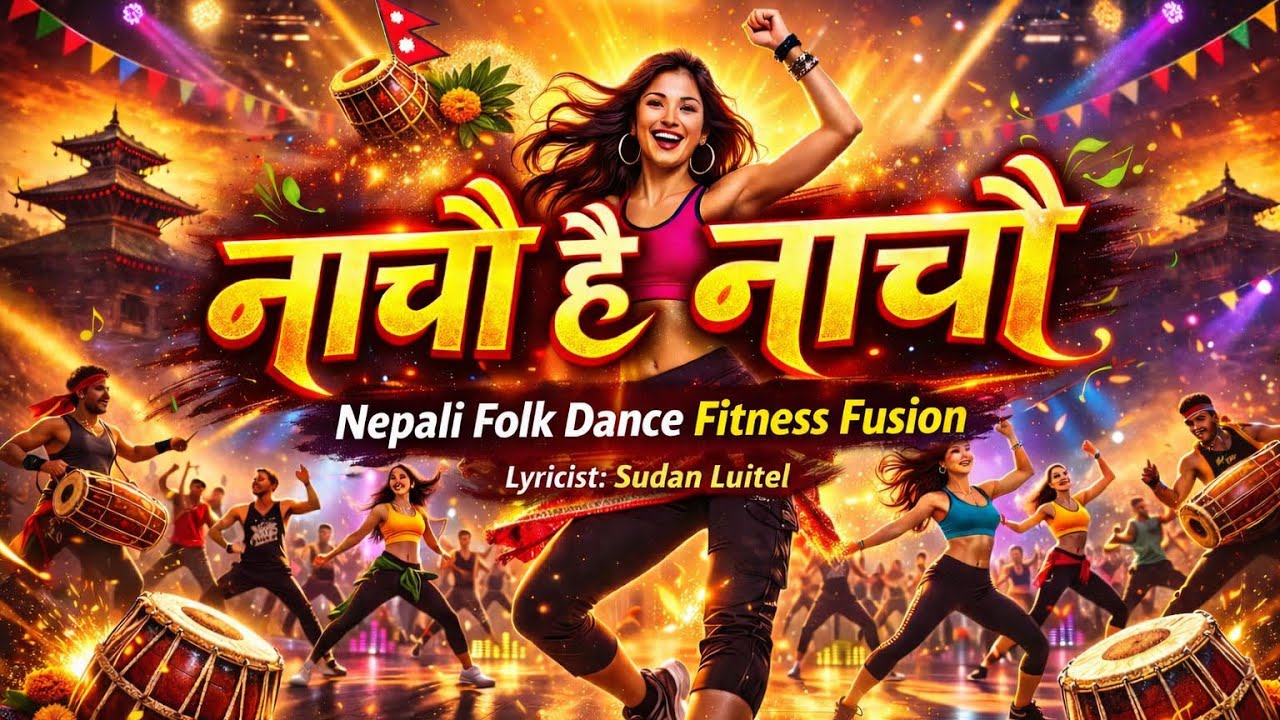 नाचौ है नाचौ energetic fitness dance song  #duet #dance #power #fast #song #fitness  #nepal 