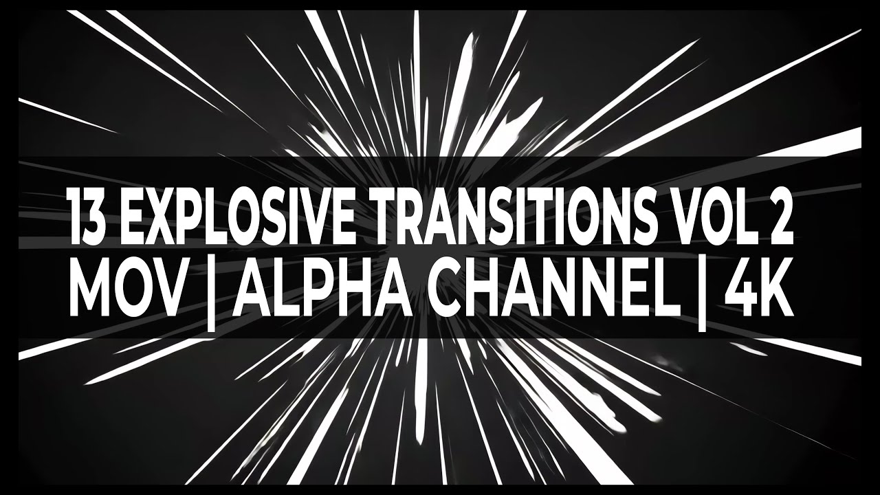 13 Explosive Alpha Matte Transitions Vol. 2 – High-Octane Video Effects Pack - 13,00 €