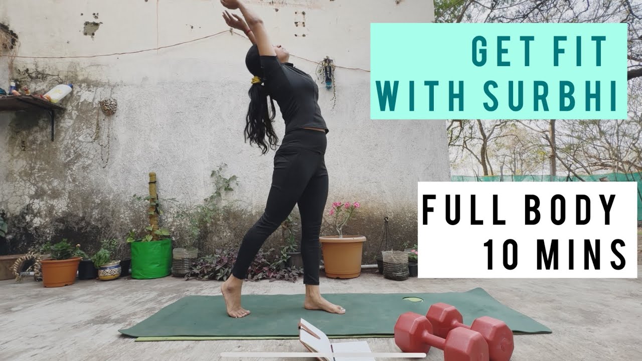 10 mins Full body dumbells workout 