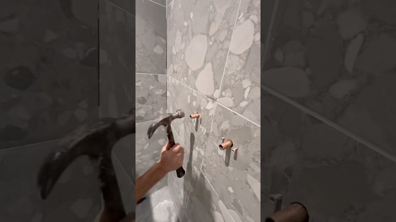 How To Install Shower Mixer Using Fast Fix Brackets #how #home #shower #plumbinghacks #shorts #diy