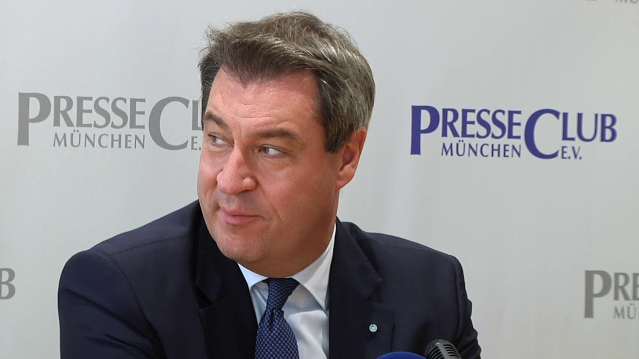 Ministerpräsident Markus Söder im Presseclub München