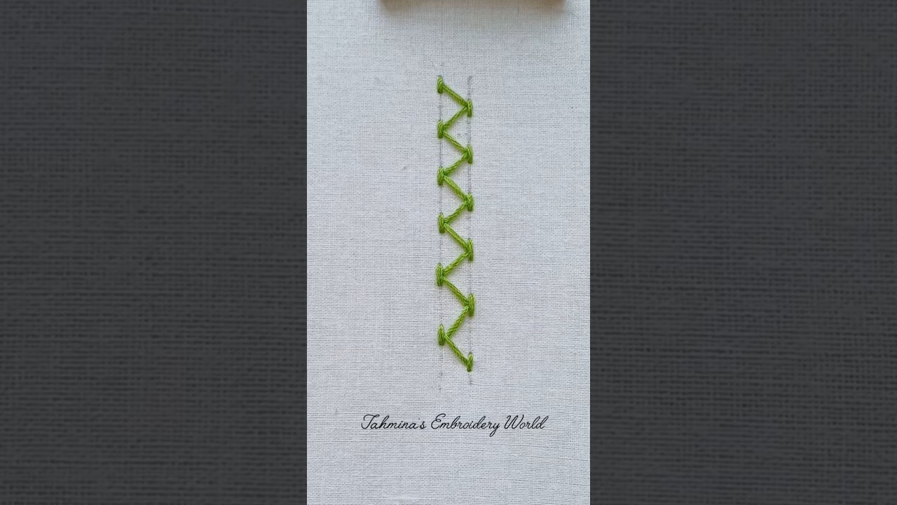 Beautiful Chevron stitch tutorial #stitch #chevronstitch #embroidery