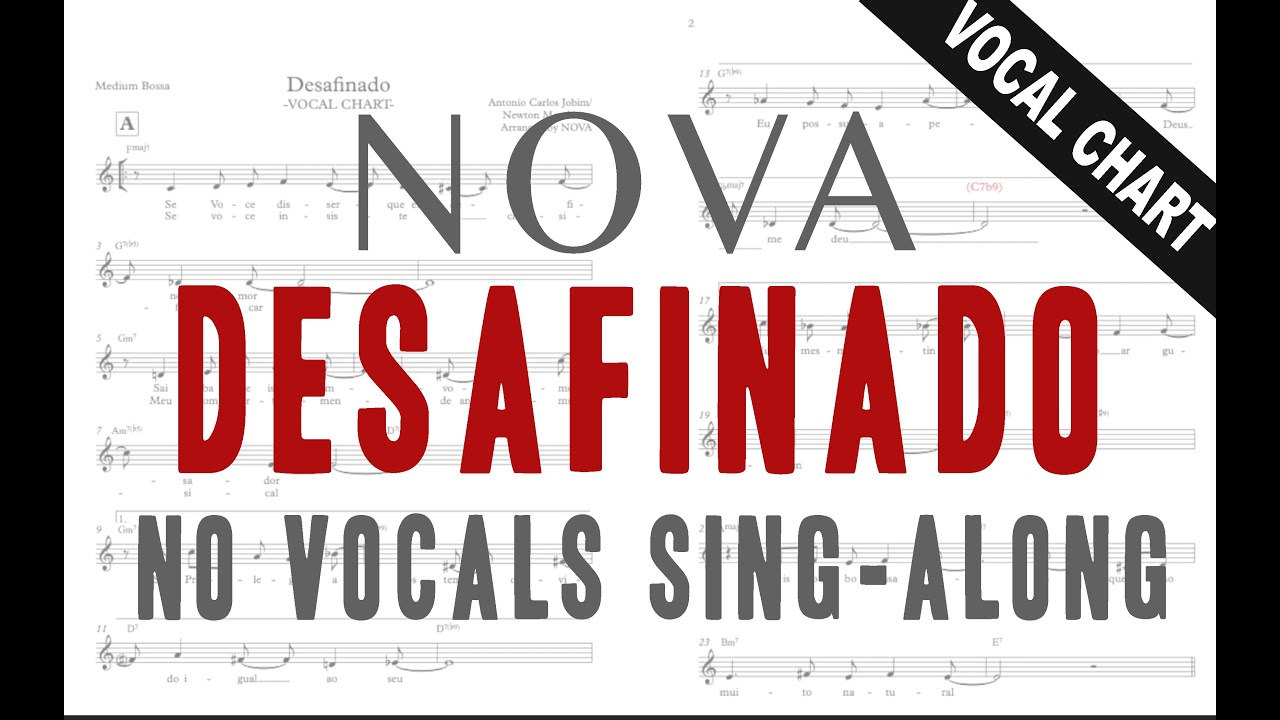 Baila Nova - Desafinado - No vocals sing-along with chart (Karaoke)