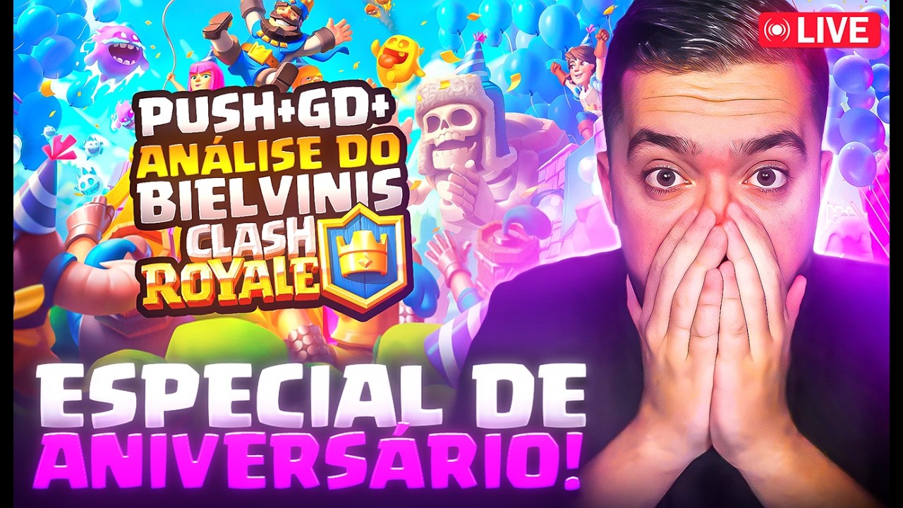 LIVEZINHA DE ANIVERSARIO e MUITO PUSH E ANALISE!  - clash ao vivo