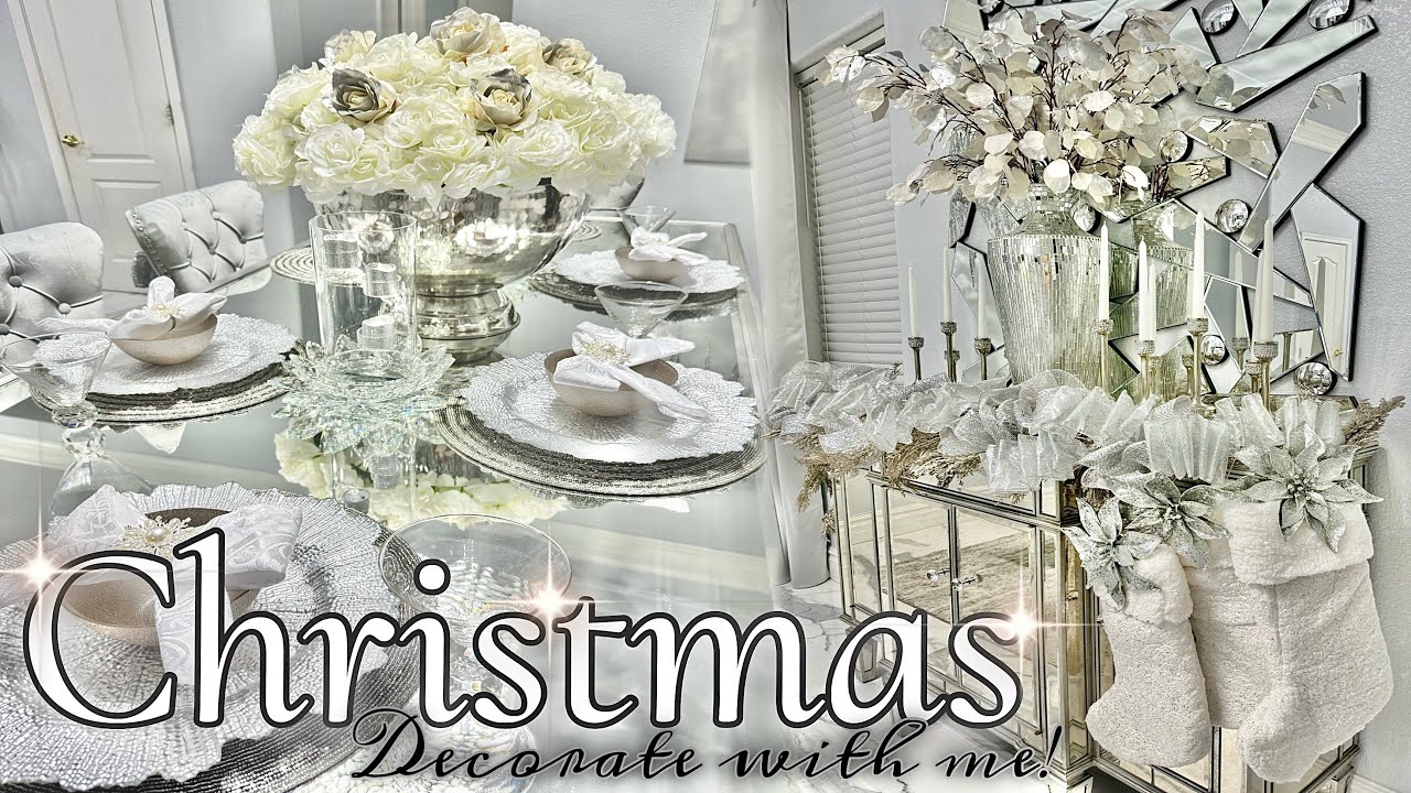 GLAM CHRISTMAS! Decorate with me | How to decorate your Dining Table & Credenza #christmas2023