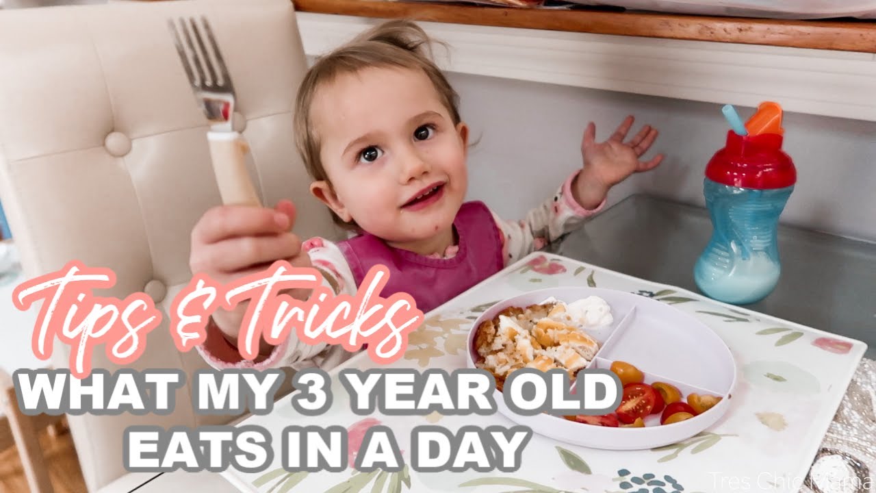 WHAT MY 3 YEAR OLD EATS IN A DAY| Tips on how I get my toddler to eat EVERYTHING| Tres Chic Mama