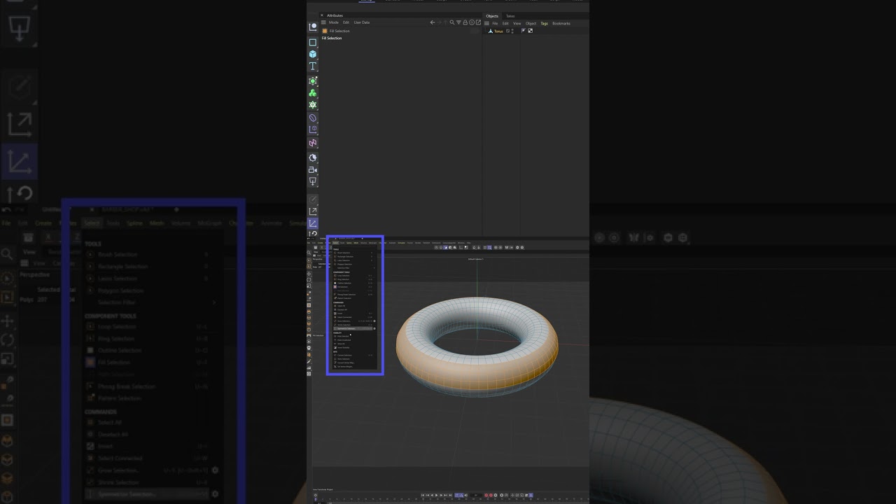 How to APPLY MATERIAL ON SEPARATE POLYGONS?   #polygon  #selection #c4dtutorial #3dtips #c4d