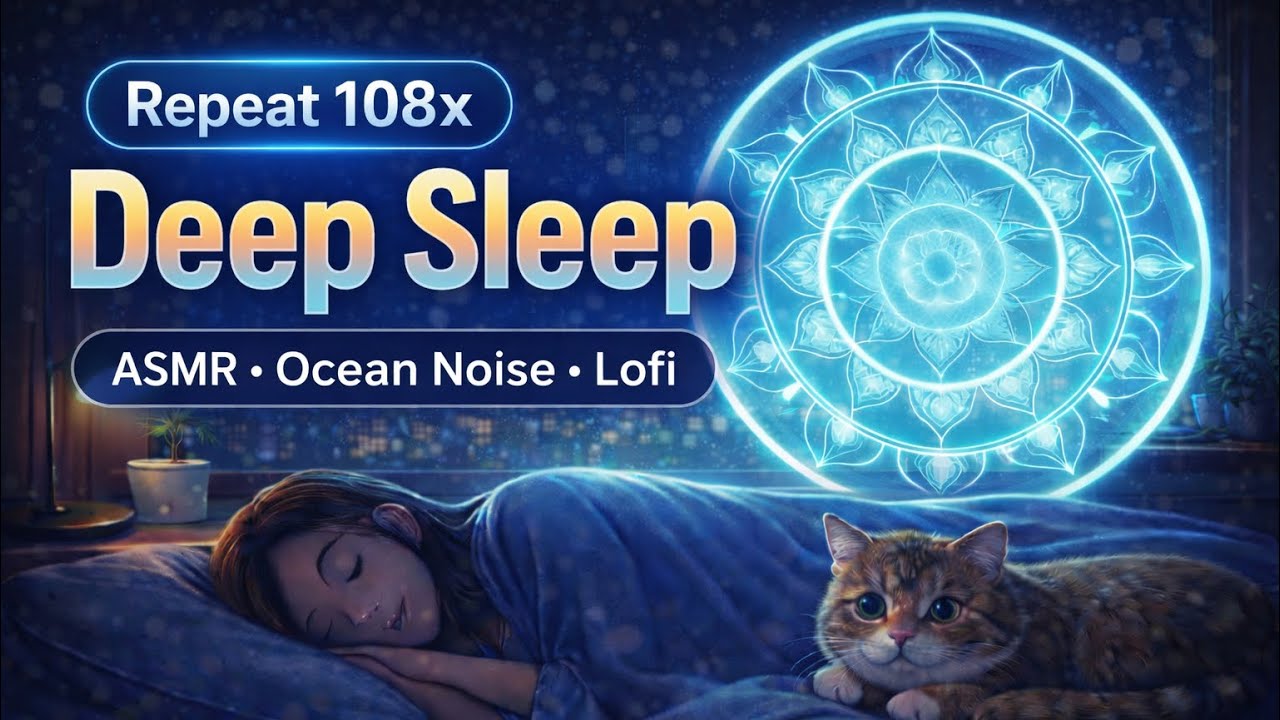 Try This Before Bed | Ocean Mantra ASMR 108x Repetition 🌙 | Lofi Sleep Music 
