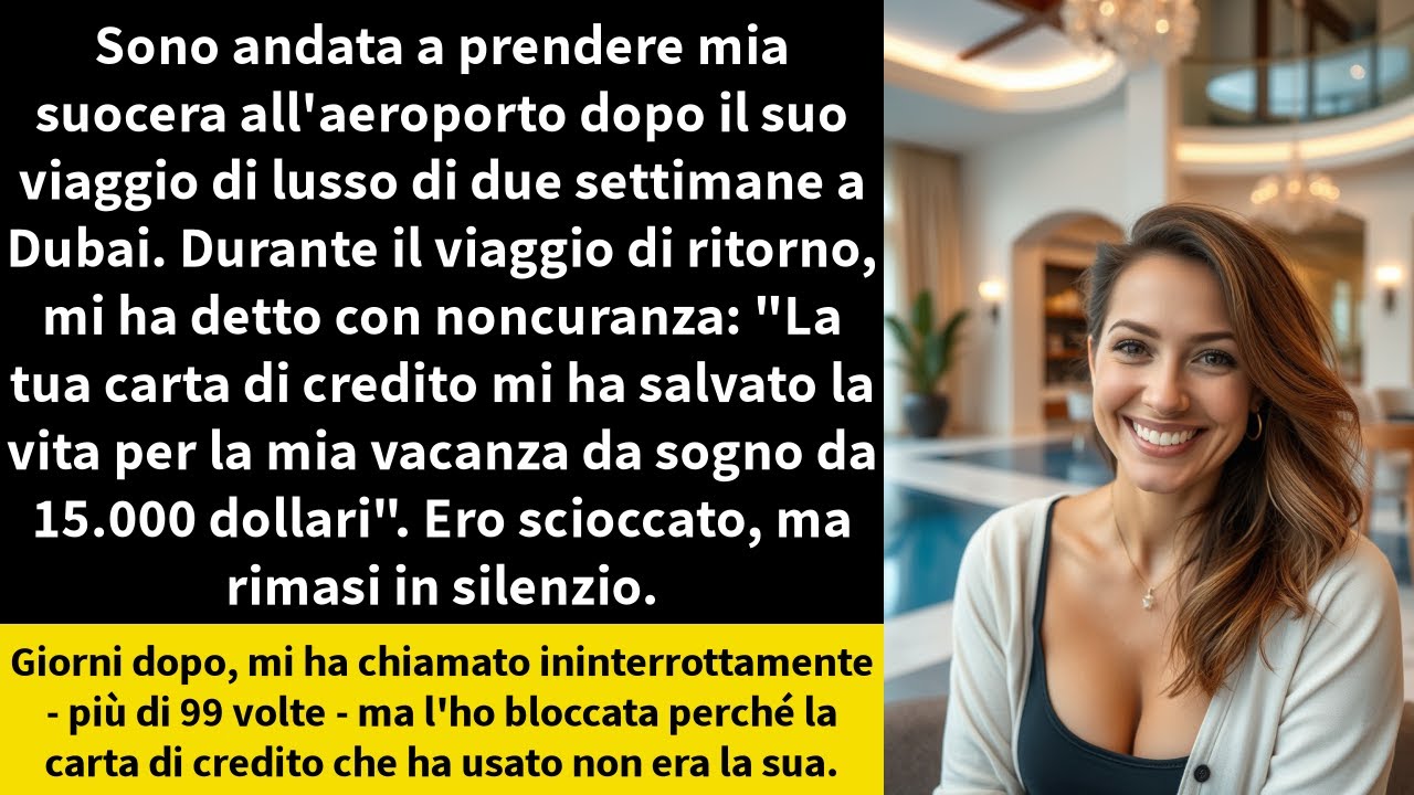 Sono andata a prendere mia suocera all'aeroporto dopo il suo viaggio di lusso di due settimane