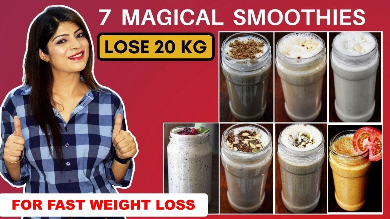 7 Smoothie For Flat Belly/Stomach In 5 Days(Hindi)-No Diet/Exercise | Lose Weight|Dr.Shikha Singh